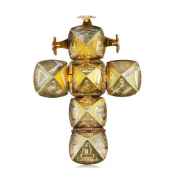 9ct and Silver Antique Masonic Ball Pendant