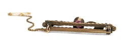 9ct Gold Antique Rhodolite Garnet Brooch
