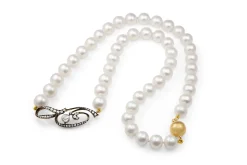 14ct Gold Cultured Pearl Diamond Necklace
