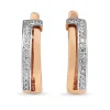 9ct Rose and White Gold Diamond Hoop Earrings