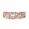 9ct Rose and White Gold Diamond Swirl Ring