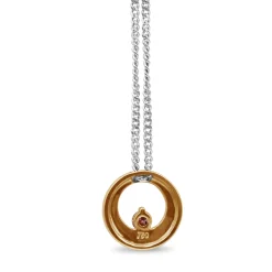18ct Rose and White Gold Light Pink Diamond Necklace