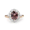 18ct Rose and White Gold Pink Sapphire and Diamond Daisy Ring
