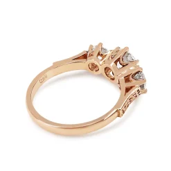 18ct Rose Gold 3 Stone Diamond Ring