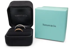18ct Rose Gold and Platinum Tiffany and Co Mens Band