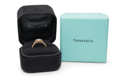 18ct Rose Gold and Platinum Tiffany and Co Enchant Diamond Flower Ring