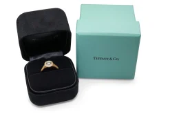 18ct Rose Gold and Platinum Tiffany and Co Enchant Diamond Flower Ring