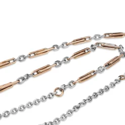 9ct Rose Gold and Silver Chain Necklace