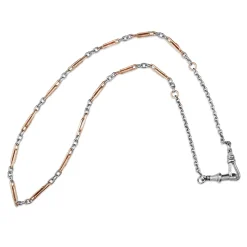 9ct Rose Gold and Silver Chain Necklace