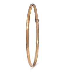 9ct Rose Gold and Silver Filled Round Bangle