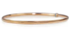 9ct Rose Gold and Silver Filled Round Bangle