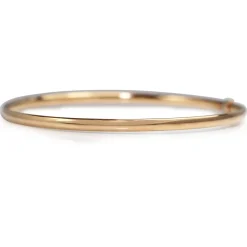 9ct Rose Gold and Silver Filled Round Bangle