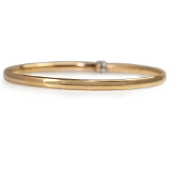 9ct Rose Gold and Silver Filled Oval Bangle