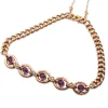9ct Rose Gold Antique Amethyst and Seed Pearl Bracelet