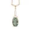 9ct Rose Gold Antique Aquamarine Necklace
