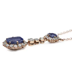9ct Rose Gold Antique Paste Necklace