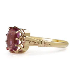 9ct Rose Gold Antique Pink Sapphire Ring
