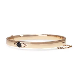 9ct Rose Gold Antique Sapphire Bangle