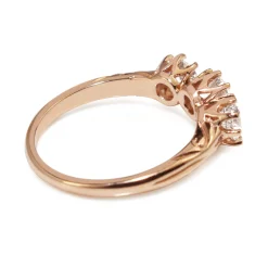 18ct Rose Gold Antique Style 3 Stone Diamond Ring