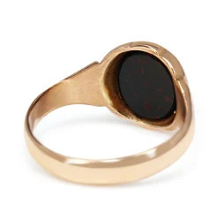 9ct Rose Gold Bloodstone Antique Signet Ring