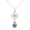 9ct Rose Gold Briolette Amethyst Necklace