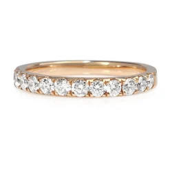 18ct Rose Gold .60ct Diamond Half Hoop Band