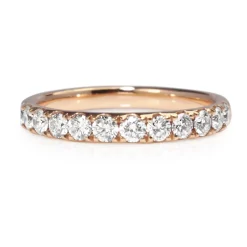 18ct Rose Gold .70ct Diamond Half Hoop Band