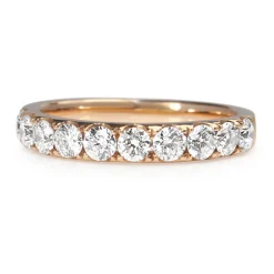 18ct Rose Gold .90ct Diamond Half Hoop Band