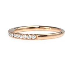 18ct Rose Gold .20ct Diamond Half Hoop Band
