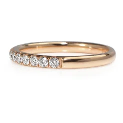18ct Rose Gold .36ct Diamond Half Hoop Band