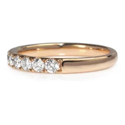 18ct Rose Gold .70ct Diamond Half Hoop Band