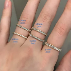 18ct Rose Gold .20ct Diamond Half Hoop Band