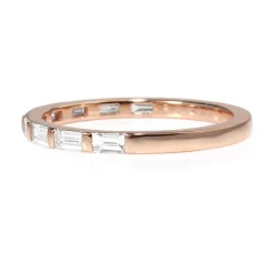 18ct Rose Gold Diamond Baguette Ring