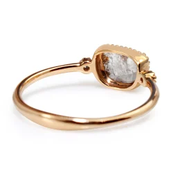18ct Rose Gold Diamond Slice Ring