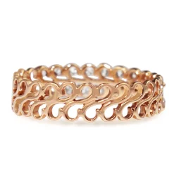 18ct Rose Gold Double Diamond Band
