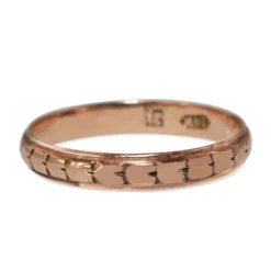 14ct Rose Gold Engraved Band Ring