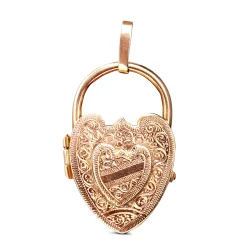 9ct Rose Gold Engraved Heart Locket Necklace