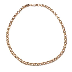 9ct Rose Gold Estate Belcher Link Necklace