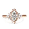 18ct Rose Gold Marquise Cluster Diamond Ring