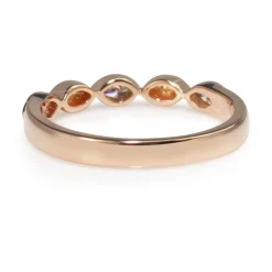 18ct Rose Gold Marquise Shaped Diamond Band
