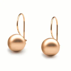 9ct Rose Gold 8mm Euro ball Drop Earrings