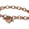 9ct Rose Gold Oval Belcher Link Bracelet with Etched Links