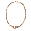 9ct Rose Gold Oval Belcher Link Necklace