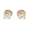18ct Rose Gold .50pt Diamond Stud Earrings