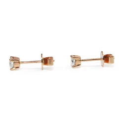 18ct Rose Gold .50pt Diamond Stud Earrings