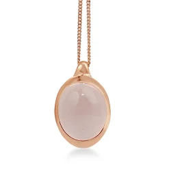9ct Rose Gold Rose Quartz Pendant
