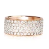 18ct Rose Gold Thick Diamond Band