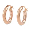 9ct Rose Gold Thick 17mm Hoop Earrings