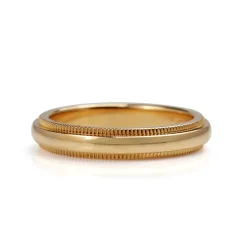 18ct Rose Gold Tiffany and Co Classic Millgrain Band
