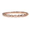 9ct Rose Gold Vintage Style Diamond Band
